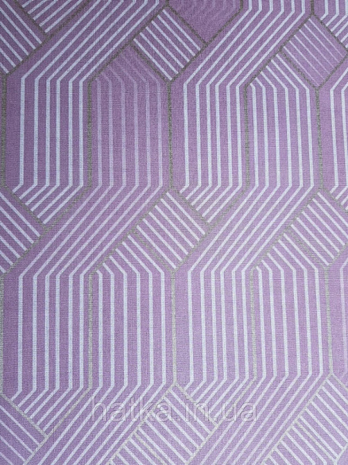Ообои виниловые на флизелине Decoprint Moments MO22863 геометрия полосы фигуры розовые белые золотые Киев - изображение 1