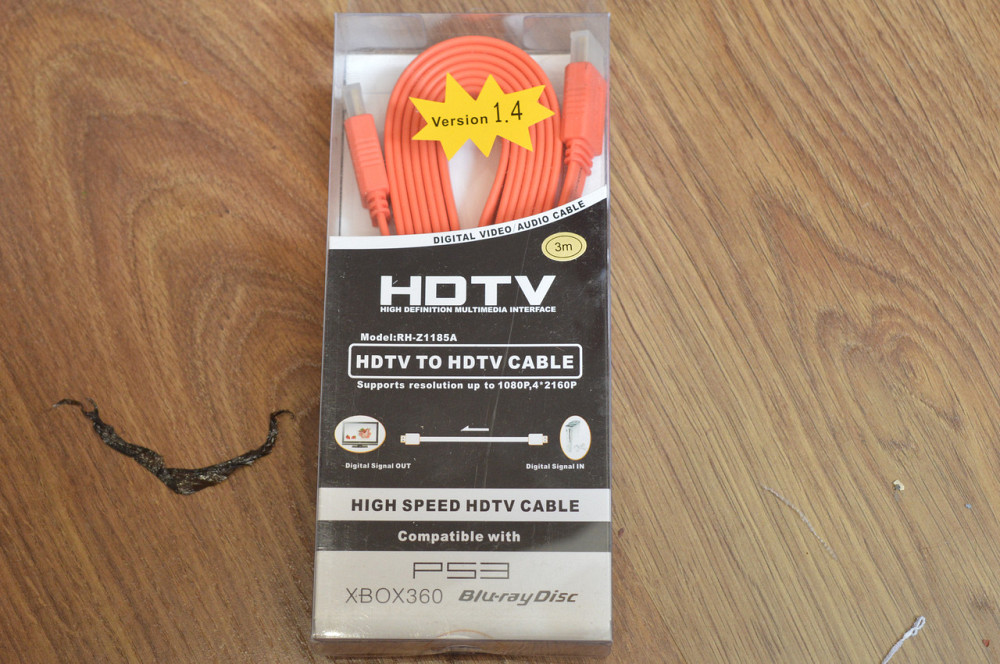 Кабель E-Cable HDMI - HDMI 3m червоний плоский Полтава - фото 1