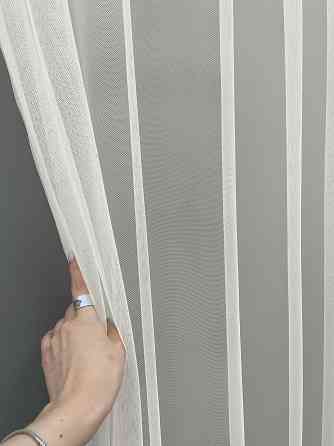 Тюль VR-Textil 1463т Грек-сетка с вышивкой Молочный с пудровым 300х270 см (42-0331) Киев