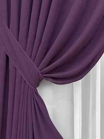 Комплект готових штор VR-Textil Мікровелюр Petek № 1509ш Фіолетовий 200х290 см 2 шт (32-513) Київ