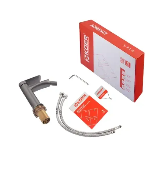 Змішувач для біде Koer KB-20028-07 латунний графітовий колір (KR5304) Чернівці - фото 7