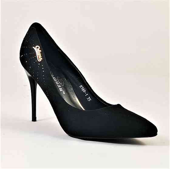 Жіночі Чорні Туфлі на Каблуці Шпильке Замшеві Модельні (розміри: 36,37,38) — 69-1 Дніпро