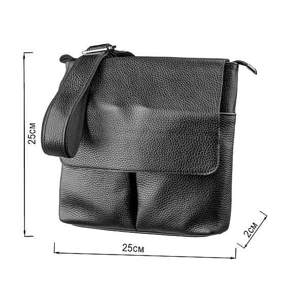 Сумка SHVIGEL 11157 з натуральної шкіри Чорна Київ