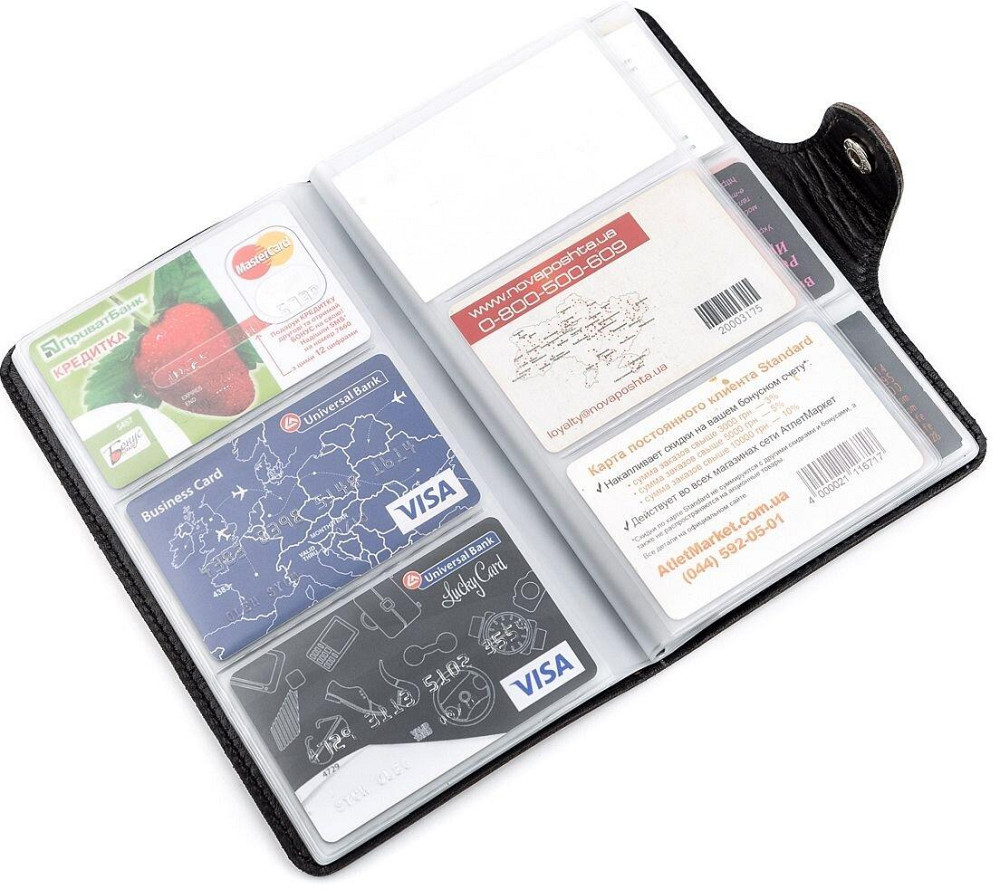 Візитниця велика Shvigel 13904 шкіряна Коричнева Київ - фото 2