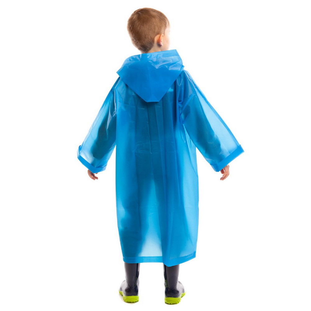 Плащ-дождевик детский EVA на кнопках Синий Київ - фото 3