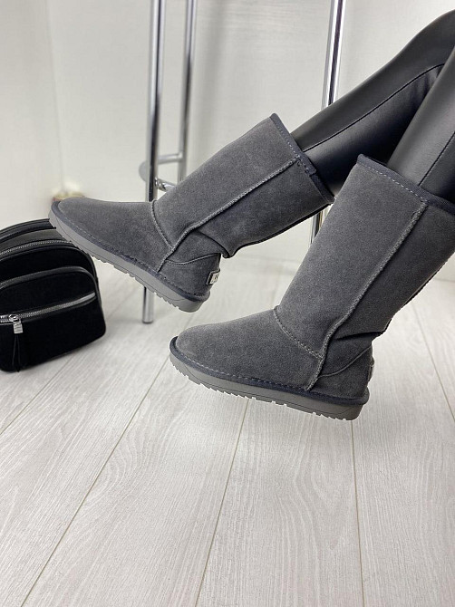 ITTS Угги женские ITTS серые натуральная замша высота 25 см (1764) Коломыя - изображение 4