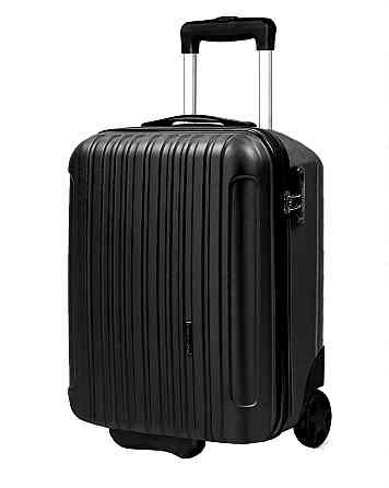 Валіза пластикова WINGS 2011 38х30х18,5 см 2 колеса чорна Київ