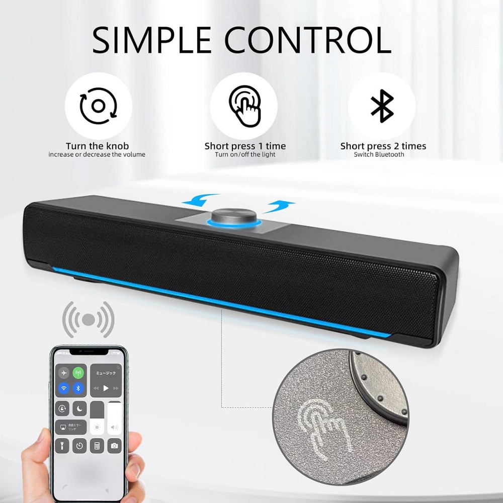 Саундбар Phission fd0009 для комп'ютера Bluetooth HiFi Stereo Дніпро - фото 8