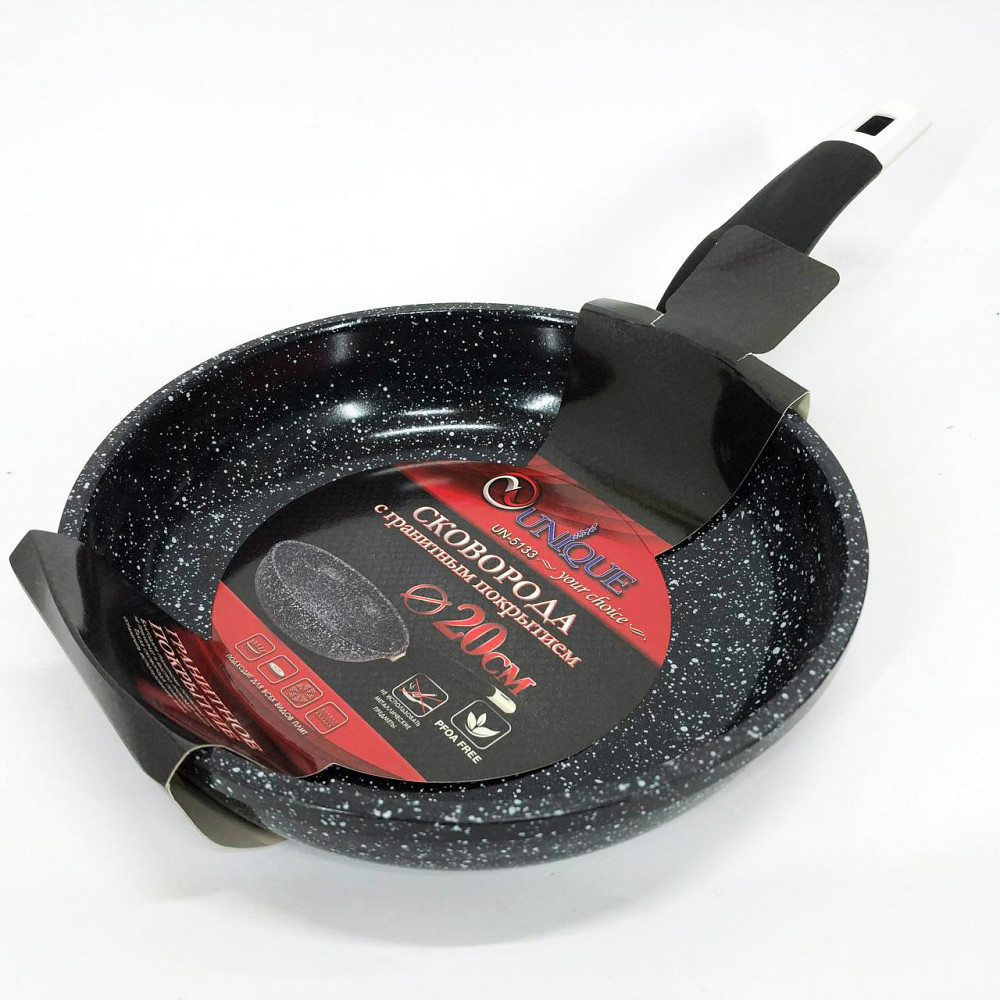 Сковорода для приготування Unique, Оригінальна сковорода з антипригарним покриттям VR-42 Івано-Франківськ - фото 3
