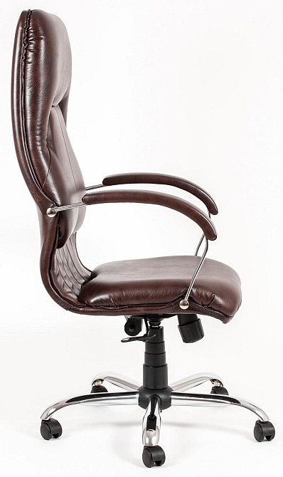 Офісне Крісло Керівника Richman Nicosia Titan Dark Brown Хром М1 Tilt Коричневий Київ - фото 3