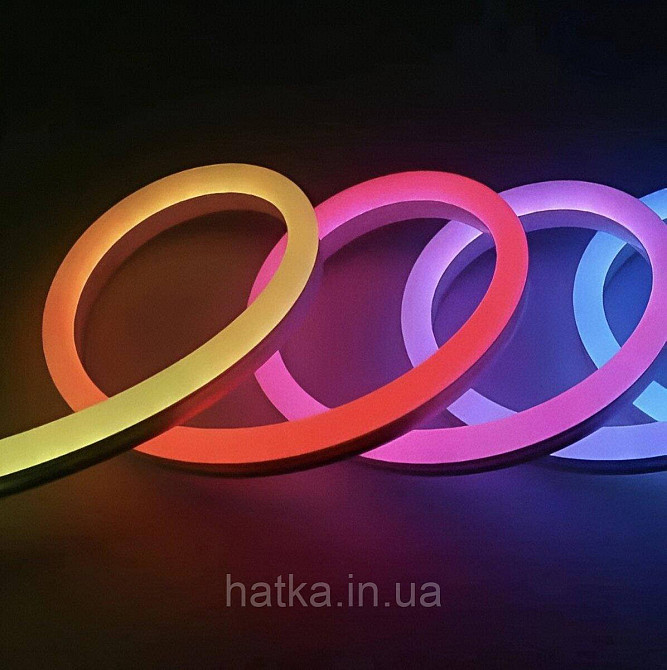 Розумна гнучка LED Neon RGB стрічка 5 метрів Київ - фото 4