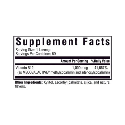 Вітамінно-мінеральний комплекс Seeking Health Вітамін B12, 1000 мкг, Methyl B12, 60 льодяників (SKH-52007) Вінниця - фото 3