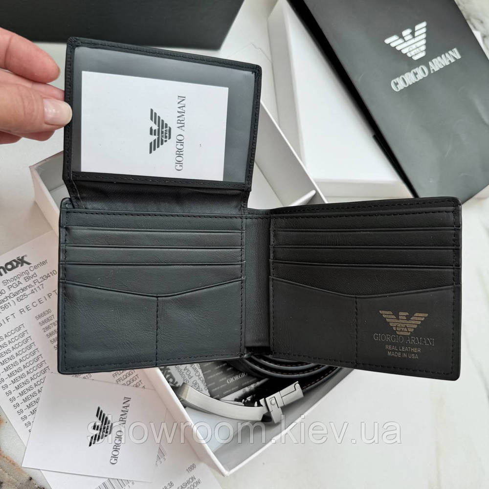 Чоловічий подарунковий набір портмоне та ремінь GA (114) Київ - фото 6