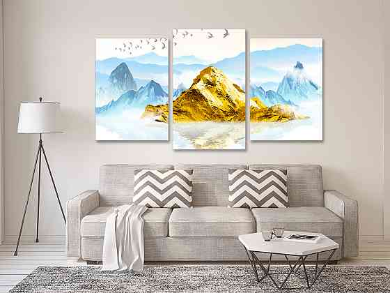 Модульная картина в гостиную / спальню Золота Гора   Art-701_3 70x130 см Киев