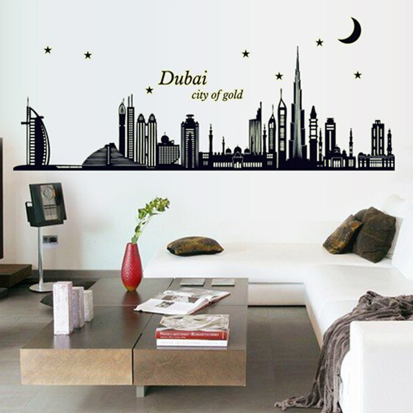 Наклейка, що світиться в темряві Нічний Дубай Київ - фото 3
