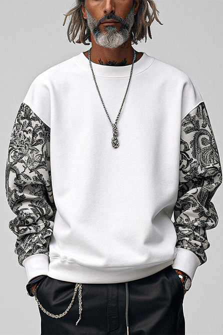 Світшот білий чоловічий з принтом 2711524664 розмір 46 Дніпро - фото 2