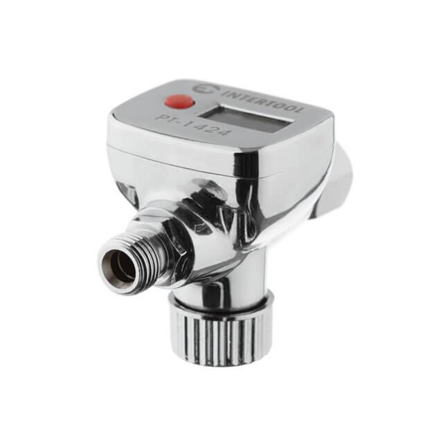 Регулятор тиску 1/4", професійний, до 12 бар, до 400 л/хв, цифровий манометр, для фарбувального пістолета INTERTOOL PT-1424 Київ - фото 4