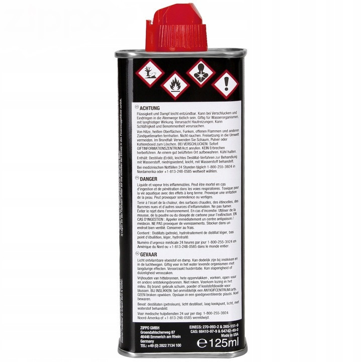 Універсальний Бензин для запальничок Zippo 125 мл (15225000) Нововолинськ - фото 3