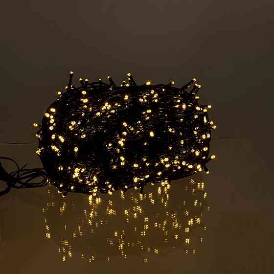 Вулична новорічна гирлянда 100 м, 1000 LED, жовте світло Київ