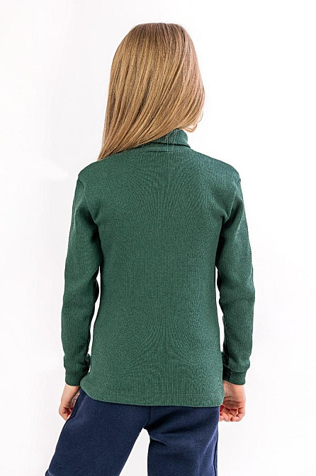 Водолазка дитяча, підліткова, зелена, бавовна, топ Крохатушка одяг Київ - фото 3