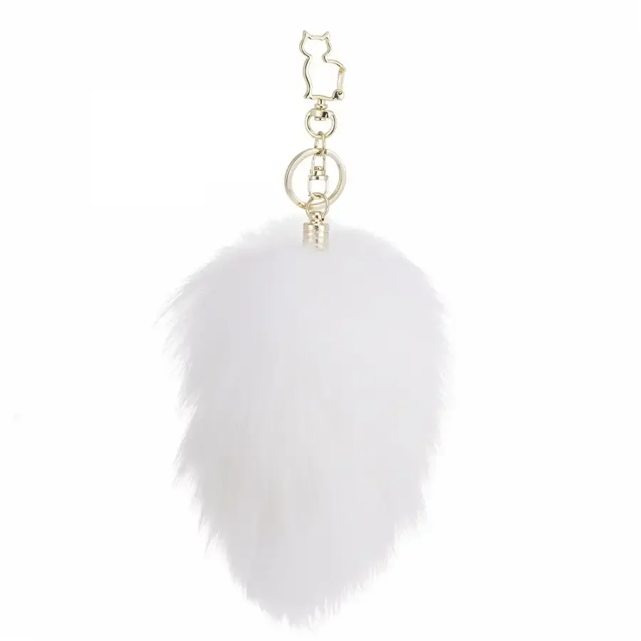 Металева анальна пробка Кролячий хвост LOCKINK SEVANDA White Bunny-Tail Anal Pear-shape Plug Львов - изображение 5