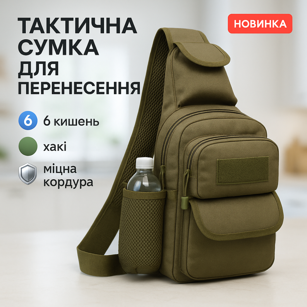 Сумка для повседневной жизни, Практичная сумка-мессенджер, Мужская плечевая сумка слинг OP-89 Львов - изображение 16