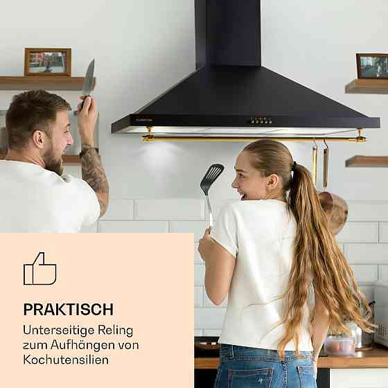 Вытяжка Montblanc 90 610 м³/ч 165 Вт 2x1,5 Вт Светодиодная планка Черный (Германия, читать описание) Ровно