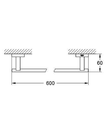Полотенцедержатель Grohe Essentials Cube New (40509001) Киев
