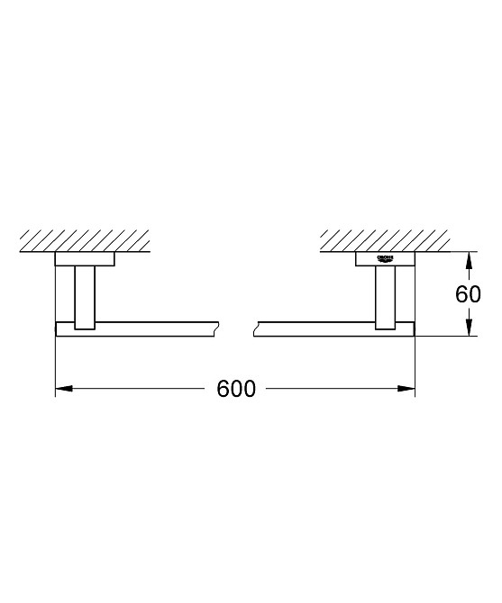 Полотенцедержатель Grohe Essentials Cube New (40509001) Киев - изображение 5