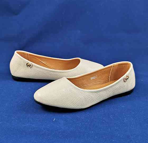 . Жіночі Балетки Бежеві Мокасини Туфлі Білі (розміри: 37,38) — 03-3 Дніпро