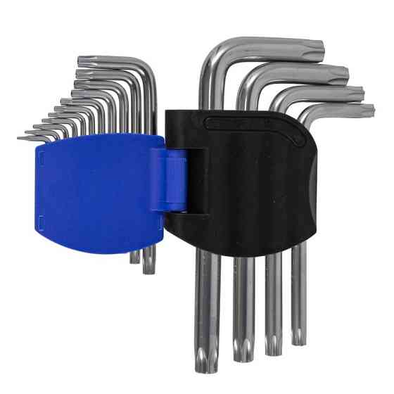 Набір ключів TORX Г-подібних з отвором, 15пр. (Т6Н,T7H,T8H,T9H,Т10Н,Т15Н,Т20Н,Т25Н,Т27Н, Т30Н,Т40Н,Т Одеса