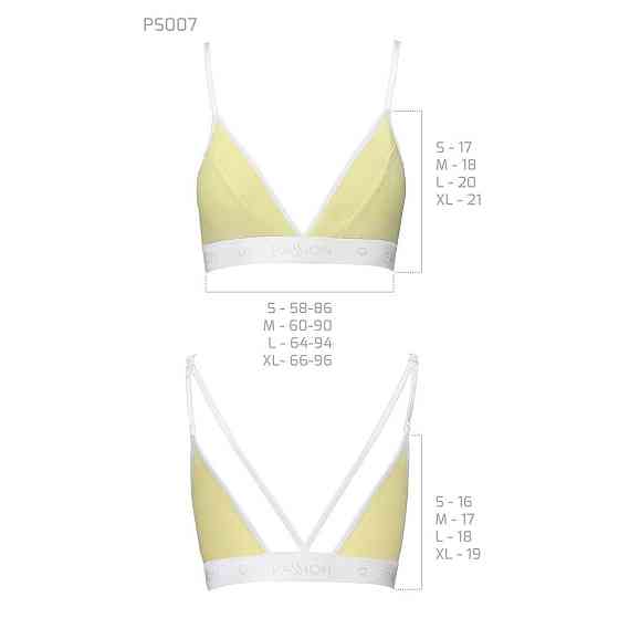 Спортивний топ з подвійними бретелями Passion PS007 TOP S, yellow Sex Aura Київ