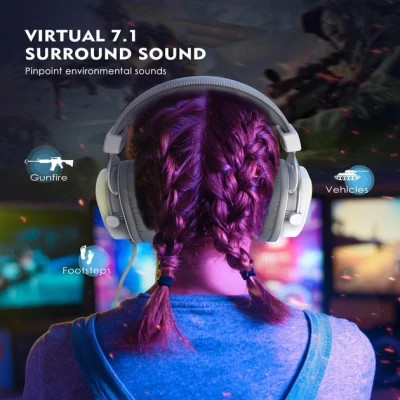 Навушники Fifine H6 RGB 7.1 White (H6W) Вінниця - фото 12