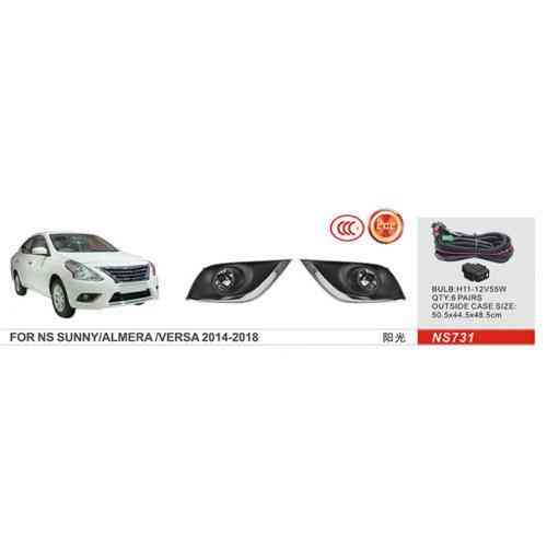 Дополнительные фары для Nissan Versa 2014-2018 NS-731 с H11 12V55W и электропроводкой Харьков