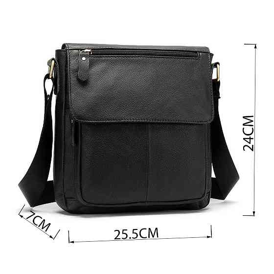 Сумка на плече зі шкіри Vintage 20021 Чорна Київ