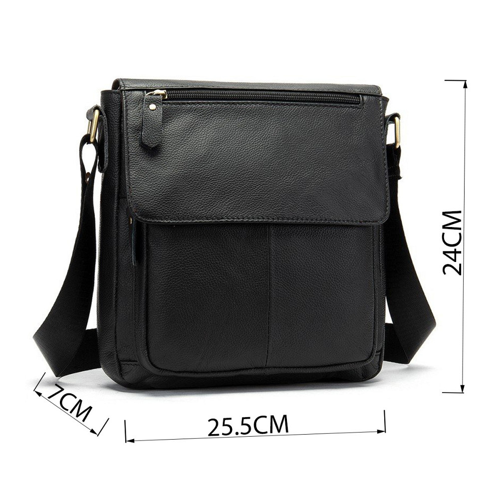 Сумка на плече зі шкіри Vintage 20021 Чорна Київ - фото 3