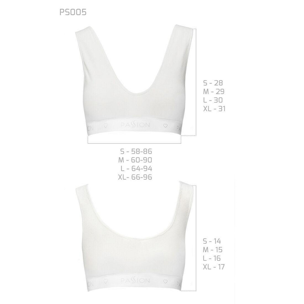 Спортивний топ з еластичної бавовни Passion PS005 TOP M, white Sex Aura Київ - фото 6