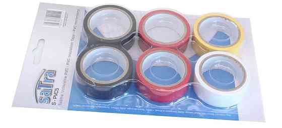 Набор цветных изолент 6 шт. PVC (19 мм x 5 м) SATRA S-PVC5 Чернигов