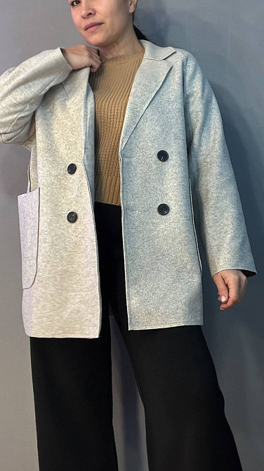 Жакет женский LADY YEP 2057 оверсайз удлиненный с карманами бежевый, бежевый, one size Киев - изображение 9