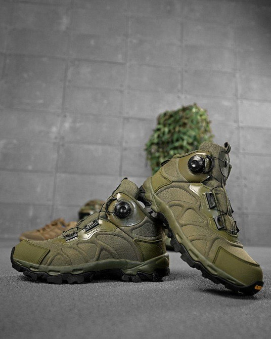 Тактичні черевики на автозав'язці олива ВТ7982 Одеса - фото 17