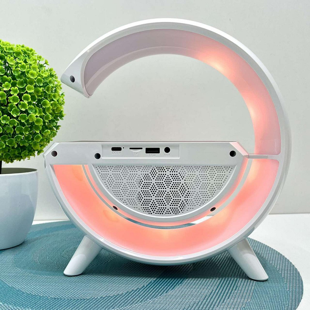 Колонка світильник з бездротовою зарядкою телефону та годинником Bluetooth 5.2 підтримка USB Type-C зміна режимів (C 65408) Чернігів - фото 7