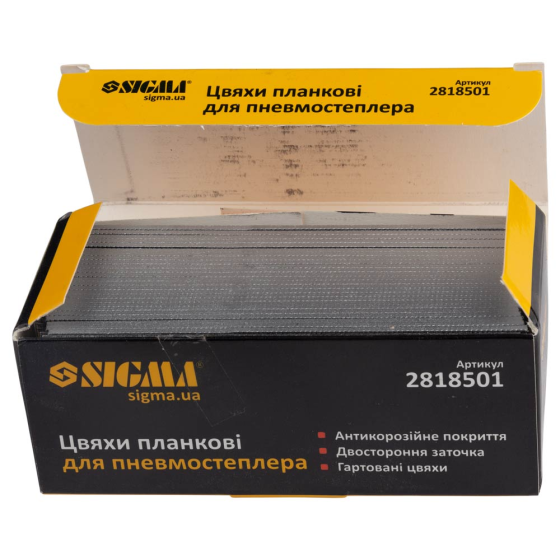 Гвозди планочные 50×1.25×1мм для пневмостеплера 5000шт SIGMA (2818501) Киев