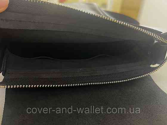 Мужская сумка мессенджер из натуральной гладкой кожи черного цвета PS Leather Киев