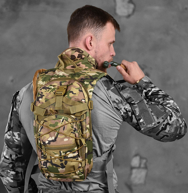 Гидратор рюкзак большой с карманами питьевая система мультикам 3 литра тактический Одесса - изображение 9