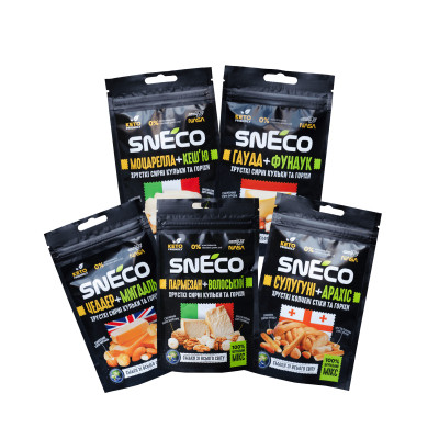 Сыр сушеный snEco Микс с орехами 5 упаковок по 20 г (4823095054965) Винница - изображение 1