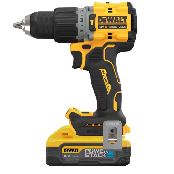 Дриль-шурупокрут акумуляторний безщітковий ударний DeWALT DCD805H2T : з АКБ 2шт-18V 5 Ah, 90 Нм Київ