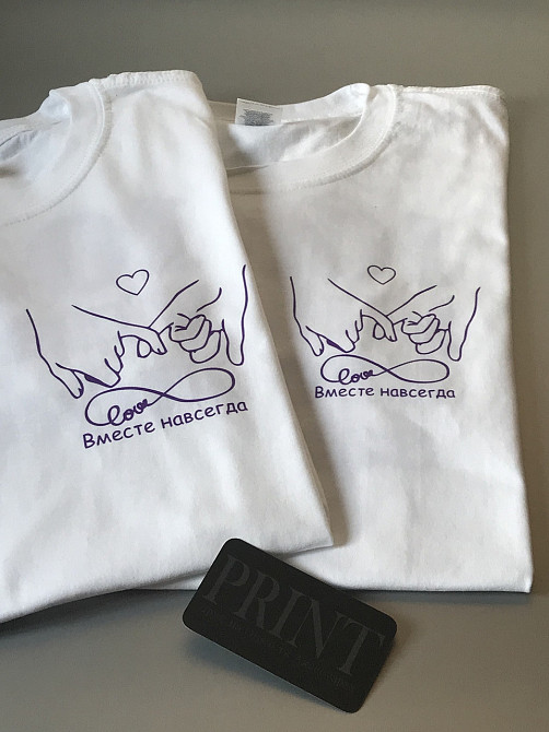 Парні футболки для хлопця та дівчини з ручками знаком нескінченності Разом назавжди Чернівці - фото 3