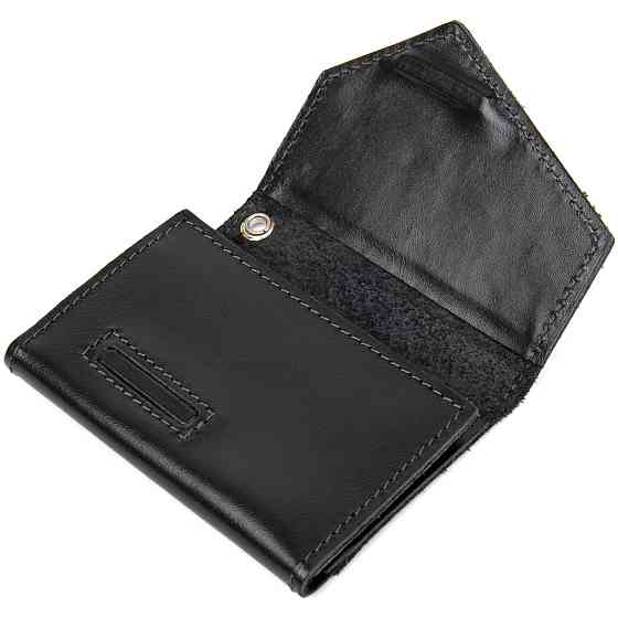 Добротна шкіряна ключниця GRANDE PELLE 11354 Чорний Київ