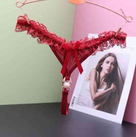 Трусики з інтимним розрізом універсальний бордовий Київ