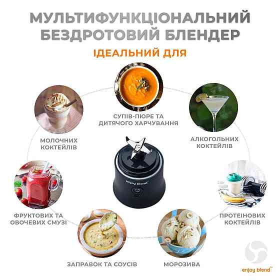 Портативный блендер ENJOY BLEND 63802307 черный Киев